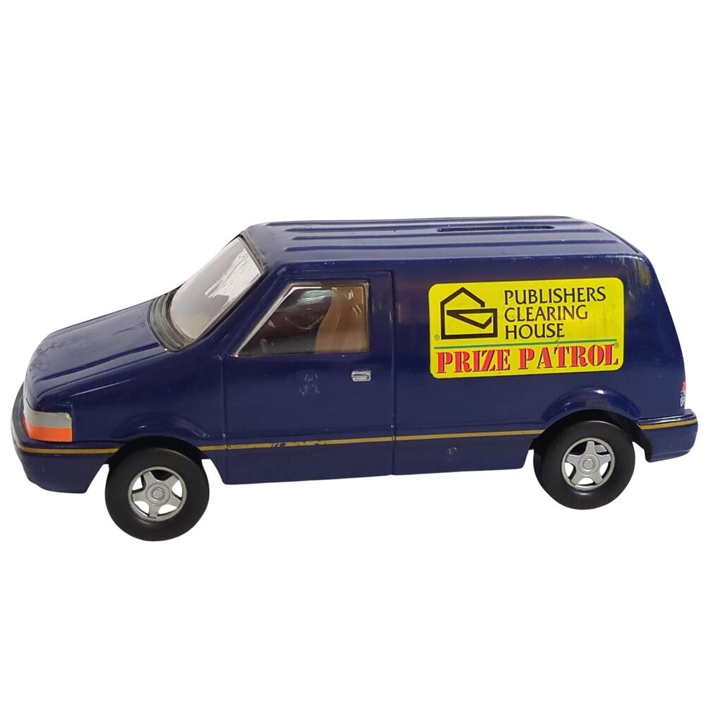 Vintage 1997 Blue Publishers Clearing House Prize Patrol Van Diecast Bank PCH